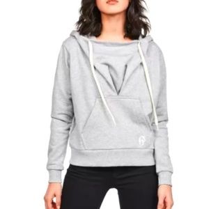 G-Star RAW® SofeBoyfriend Drape HoodedSweat Grey Size Small